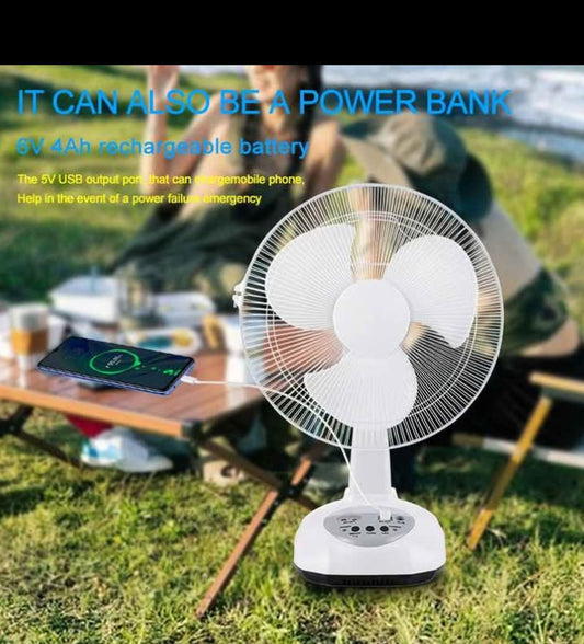 Ventilateur rechargeable avec panneaux solaires